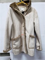Fur lined womens coat