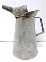 Galvanized metal pitcher