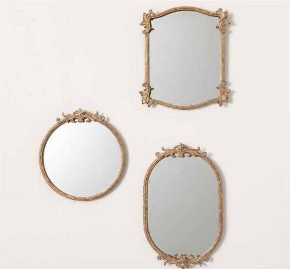 Heirloom Ornate Mirror Gold (Set of 3)