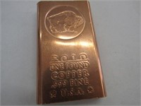 2010 Buffalo 999% Pure Copper 1 lb