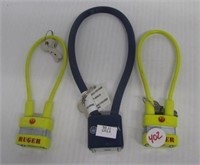 (3) Gun locks with keys including (2) Ruger and