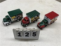 (3) 1/25 scale Remington Toy Trucks