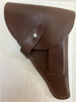 BROWN LEATHER GUN & CLIP HOLDER