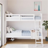 Storkcraft Long Horn Solid Hardwood Twin Bunk Bed