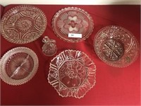 Clear Glass Serving Plates, Bowls, Etc.