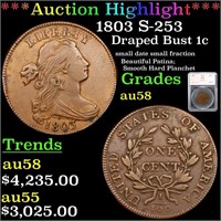 ***Auction Highlight*** 1803 Draped Bust Large Cen