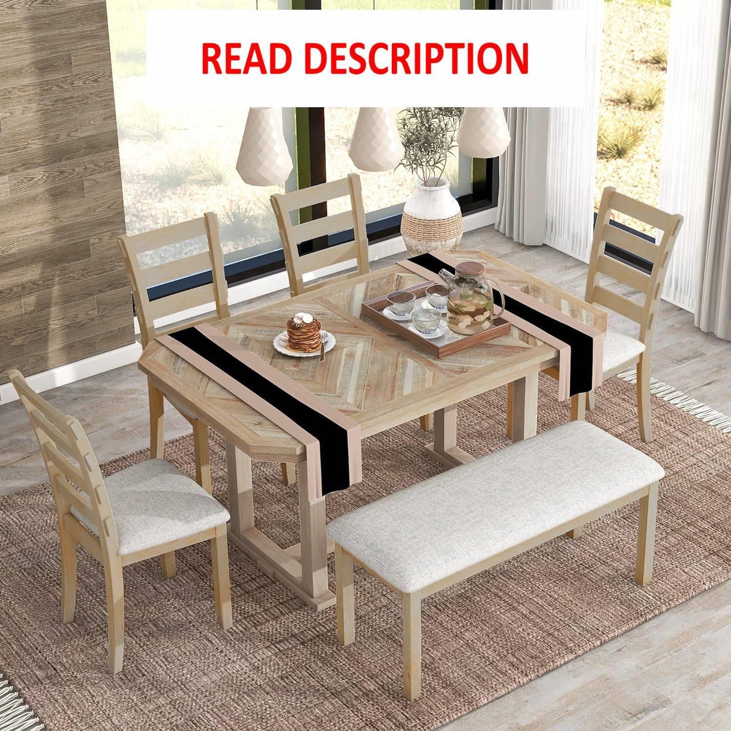 Harper&Bright Rubber Wood Dining (Chairs & Bench)