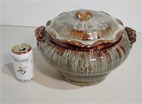 Large Multi-Colour Lidded Bowl