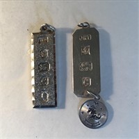 SILVER INGOTS CAPRICORN CHARM