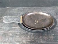Cast Iron Skillet and Holder