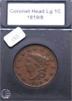 1819/8 LARGE CENT VF PQ