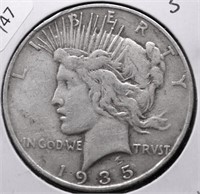 1935 S PEACE DOLLAR VF