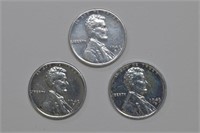 3 - 1943D Steel Cents (D/D, Grease and Machine