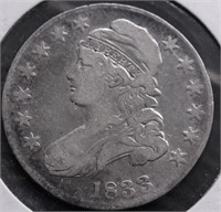 1833 BUST HALF DOLLAR F