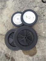 Lawnmower wheels and tires
