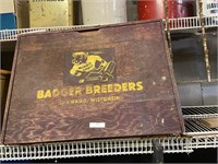 Badger breeders wooden box.