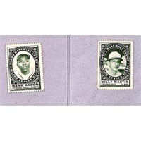 (2) 1961 Topps Baseball Stamps Hof