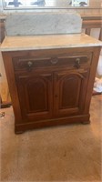 Marble top washstand approximately 37 inches wide