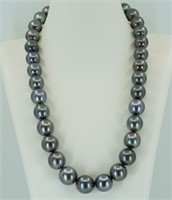 12.1 to 15.4 mm black pearl strand