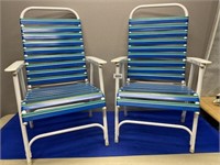 White & Blue Lawn Chairs