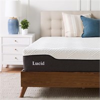 Lucid 12" Hybrid Memory Foam Mattress, Queen