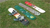 Four Snowboards Including Oxygen