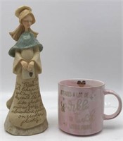 Great Teacher's Gift - Mug & Angel Figure