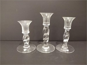 Orrefors Crystal Candle Stick Holders