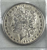 1885 Morgan Silver Dollar, US $1 Coin