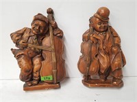 Two Vintage Cellist Figurines