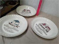 3 decorative Royal China Company pie plates