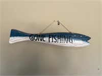 Gone Fishing Wooden Wall Art