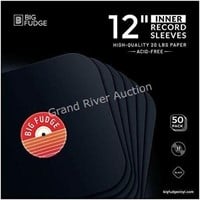 50 Pack BIG FUDGE Black Vinyl Record Inner Sleeves