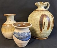 3 Vintage Ceramic Art Pieces 4"-9"