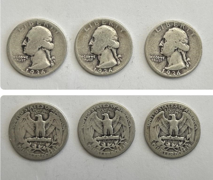 1936 Silver Quarters
