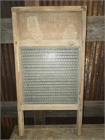 Vintage Wood & Glass Washing Board