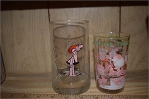 Two Vintage Drinking Glasses