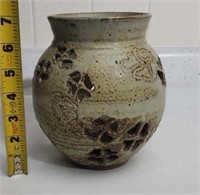 Stone Pottery Vase Artist Signed