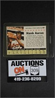 Hank Aaron 1961 Post Baseball Star Card 107