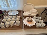 Set of Iron Stone, Footed Cake Stand, Cups,