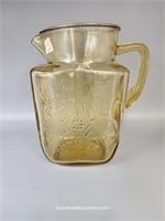1930's Federal Glass Madrid Pattern 8" H. Pithcer
