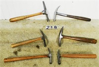 6 – Various Upholsterer’s hammers, various types