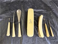 Vintage Celluloid Brishes and Manicure Tools