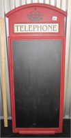 Stunning Red Telephone Booth Chalkboard