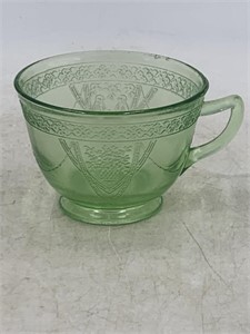 Vintage uranium depression glass punch cup