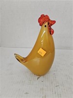 Glass Rooster Approx 7.5 Inches