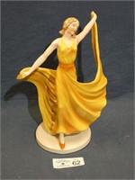 Porcelain Lady Figurine - Czechoslovakia