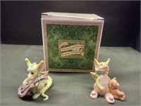 TWO REAL MUSGRAVE POCKET DRAGONS WITH BOX -