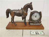 Vintage Spartus Horse Mantle Desk Clock -