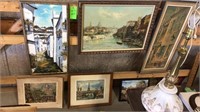 Many French etc paintings etc